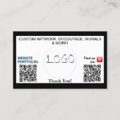 Art Business QRコードロゴANY BUSINESS 名刺 (裏面)