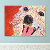 Art by Debbie Davidsohn – ドッグアート – キャンバスプリント (インサイチュ (ウッドフロア))