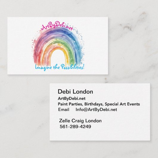 Art By Debi、名刺 名刺 (正面/裏面)