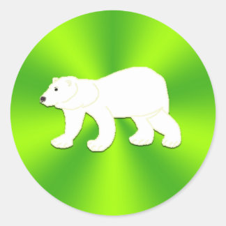 Art by Kids - Polar Bear Stickers Round ラウンドシール