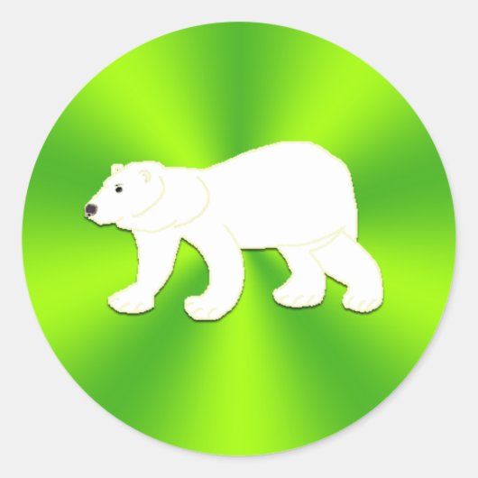 Art by Kids - Polar Bear Stickers Round ラウンドシール (正面)