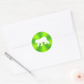 Art by Kids - Polar Bear Stickers Round ラウンドシール (封筒)