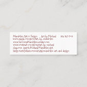 Art by Micheal Dragons Business Book Mark Card スキニー名刺 (裏面)