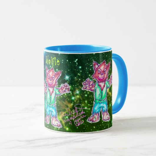 Art by Micheal Wolfie Mug マグカップ (正面右)