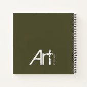 Art by Your Name Typographic Sketchbook Notebook ノートブック (裏面)