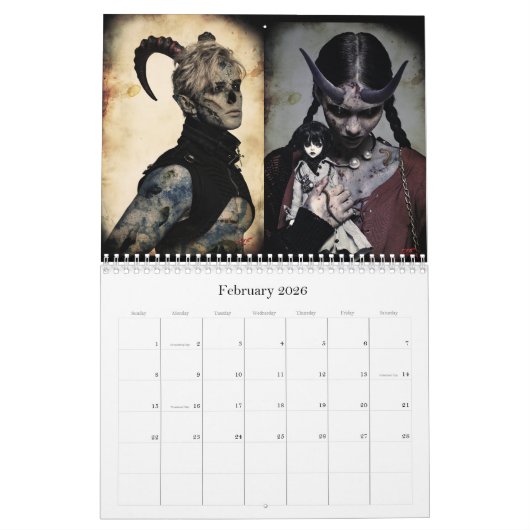 Art Calendar 2026 – Accès CYB カレンダー (2月 2026)