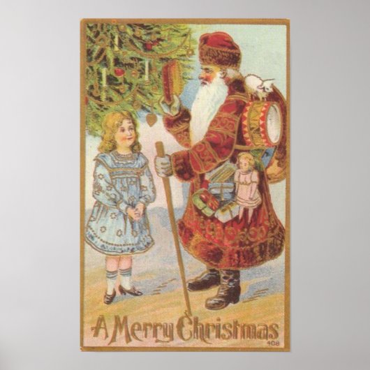 ART CANVAS AUTHENTIC 1800s CHRISTMAS ART REPRO ポスター (正面)