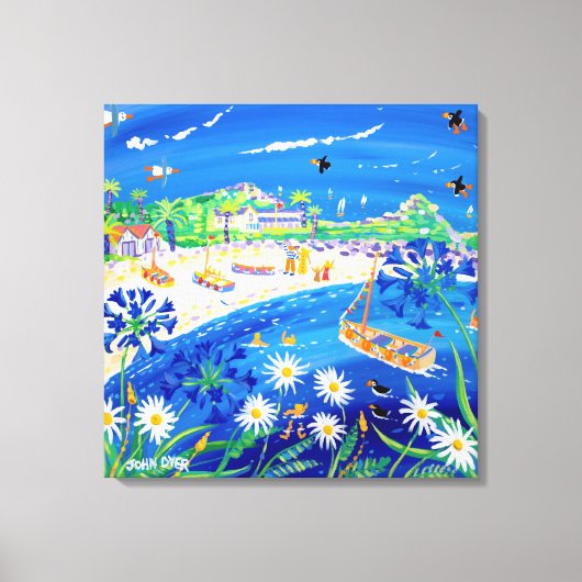 Art Canvas Print: Puffin日Tresco, Scilly Isles キャンバスプリント (正面)