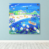 Art Canvas Print: Puffin日Tresco, Scilly Isles キャンバスプリント (インサイチュ (ウッドフロア))