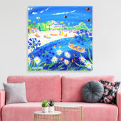 Art Canvas Print: Puffin日Tresco, Scilly Isles キャンバスプリント (インサイチュ (リビング))