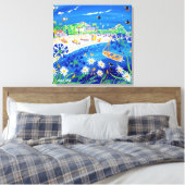 Art Canvas Print: Puffin日Tresco, Scilly Isles キャンバスプリント (インサイチュ (寝室))
