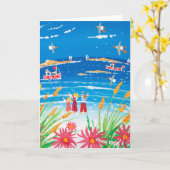 Art Card: Scilly日、Isles of Scilly、Tresco カード (黄色い花)