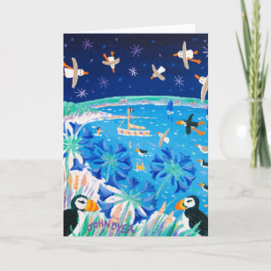 Art Card: Scilly Puffins and Gulls, Pentle Bay カード
