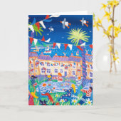 Art Card: Seaide Jubilee Teaパーティー（John Dyer著） カード (黄色い花)