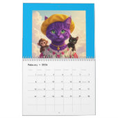 Art Cats Calendar カレンダー (2月 2026)