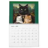 Art Cats Calendar カレンダー (3月 2027)