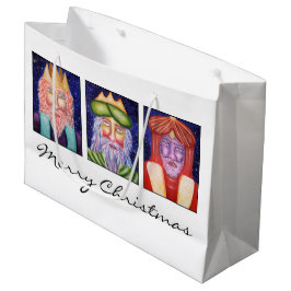 Art Christmas 3人の王 ラージペーパーバッグ