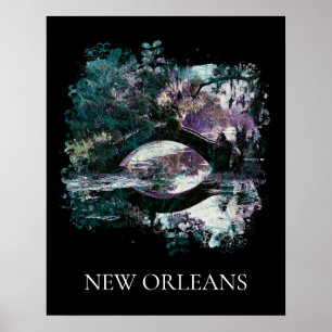 *~* Art City Park New Orleans Bridge Painting  ポスター