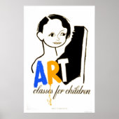Art Classes Children 1940 WPA ポスター (正面)