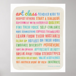 Art Classes Teach Kids //  24 x 30 Poster ポスター