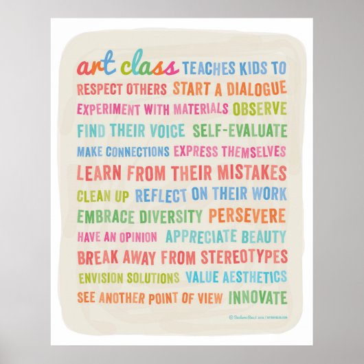 Art Classes Teach Kids //  24 x 30 Poster ポスター (正面)