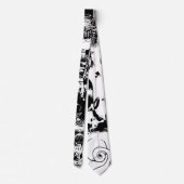 ART COLLAGE白黒+アイディア ネクタイ (裏面)