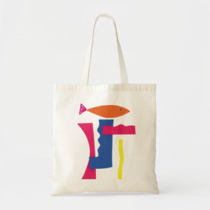 Art Collage, Fish, Modern Minimalist Colorful トートバッグ