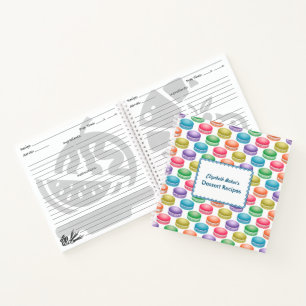 Art Cookieポップ・アートののカラフルマカロンパーソナライズされた ノートブック