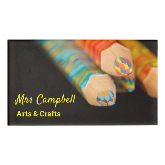 Art & Craft Color Pencils先生名&件名 名札 (正面)