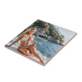 ART! 🎨 Custom Ceramic Tile – Add Image or Text タイル (側面)