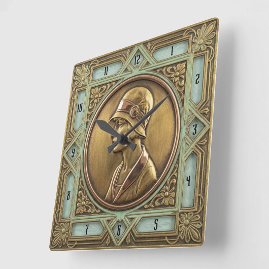 Art Deco  スクエア壁時計 (傾斜)