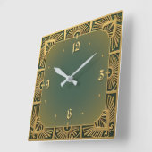 Art Deco スクエア壁時計 (傾斜)