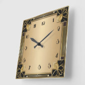 Art Deco スクエア壁時計 (傾斜)