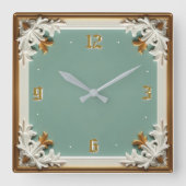 Art Deco  スクエア壁時計 (正面)