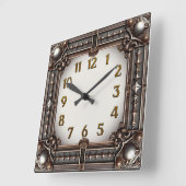 Art Deco スクエア壁時計 (傾斜)