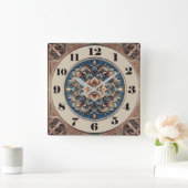 Art Deco スクエア壁時計 (ホーム)