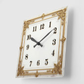 Art Deco スクエア壁時計 (傾斜)