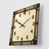 Art Deco スクエア壁時計 (傾斜)