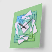 Art Deco スクエア壁時計 (傾斜)