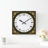 Art Deco スクエア壁時計 (ホーム)