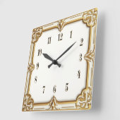 Art Deco スクエア壁時計 (傾斜)