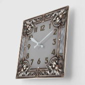 Art Deco スクエア壁時計 (傾斜)