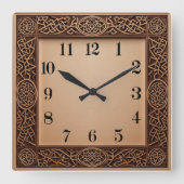 Art Deco スクエア壁時計 (正面)