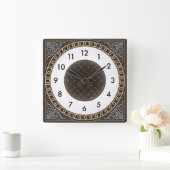 Art Deco スクエア壁時計 (ホーム)