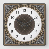 Art Deco スクエア壁時計 (正面)