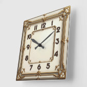 Art Deco スクエア壁時計 (傾斜)