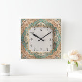 Art Deco スクエア壁時計 (ホーム)