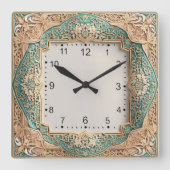 Art Deco スクエア壁時計 (正面)