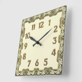 Art  Deco スクエア壁時計 (傾斜)