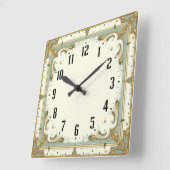 Art Deco スクエア壁時計 (傾斜)